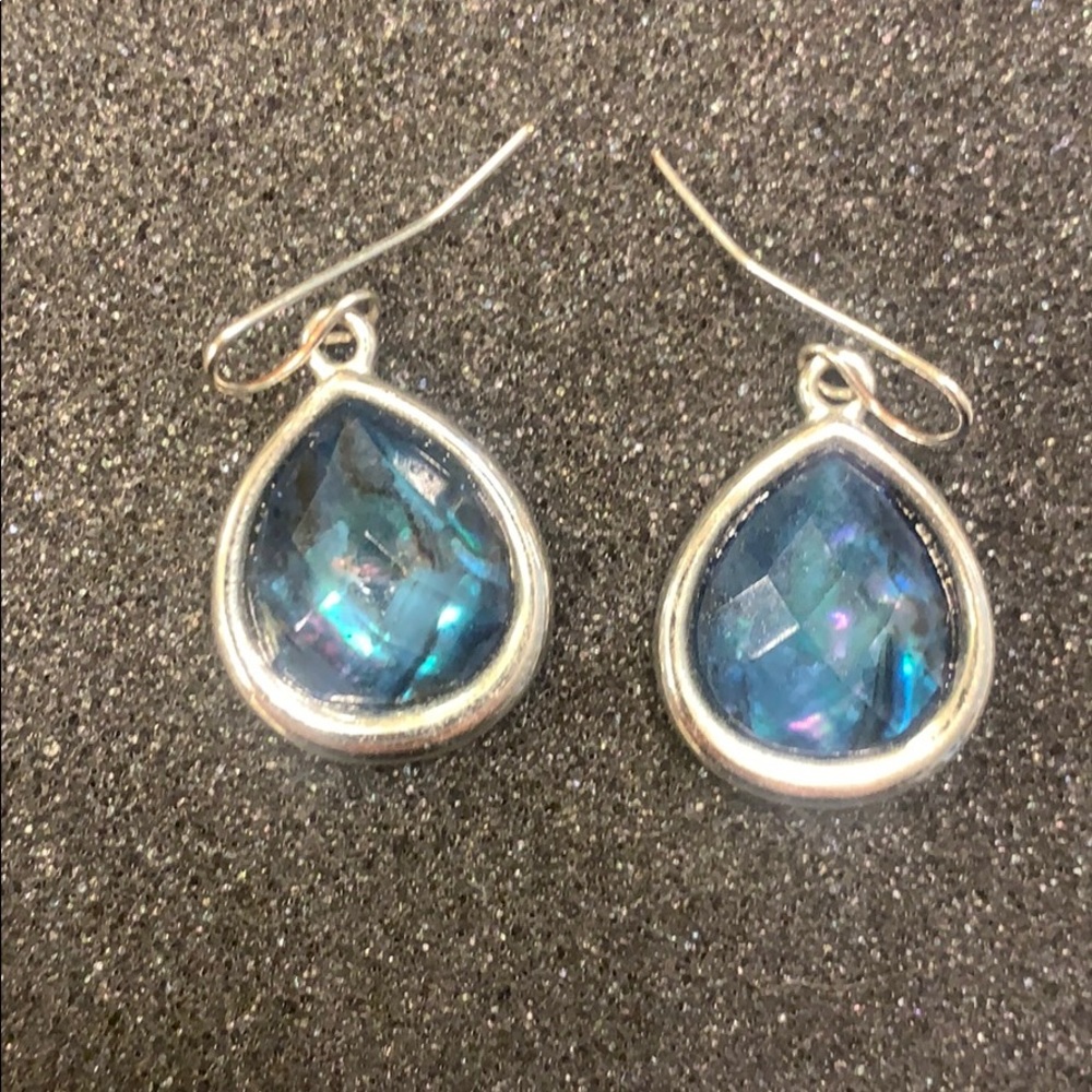 Diamond blue earrings